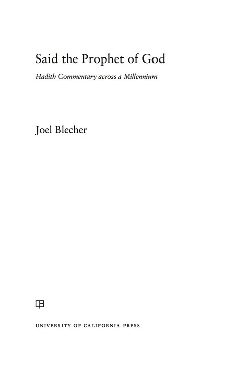 Cover image for book Said the Prophet of God