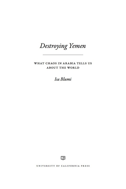 Cover image for book Destroying Yemen