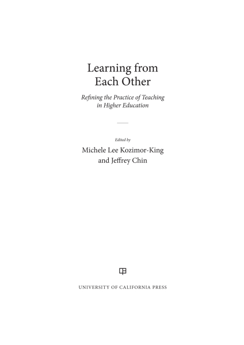 Cover image for book Learning from Each Other