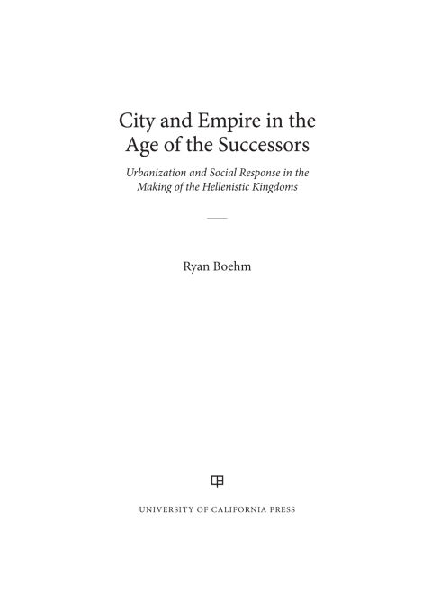 Cover image for book City and Empire in the Age of the Successors
