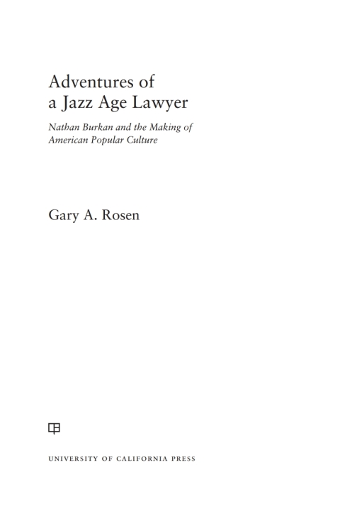 Cover image for book Adventures of a Jazz Age Lawyer