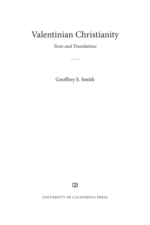 Cover image for book Valentinian Christianity