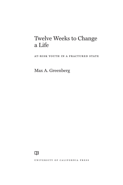Cover image for book Twelve Weeks to Change a Life