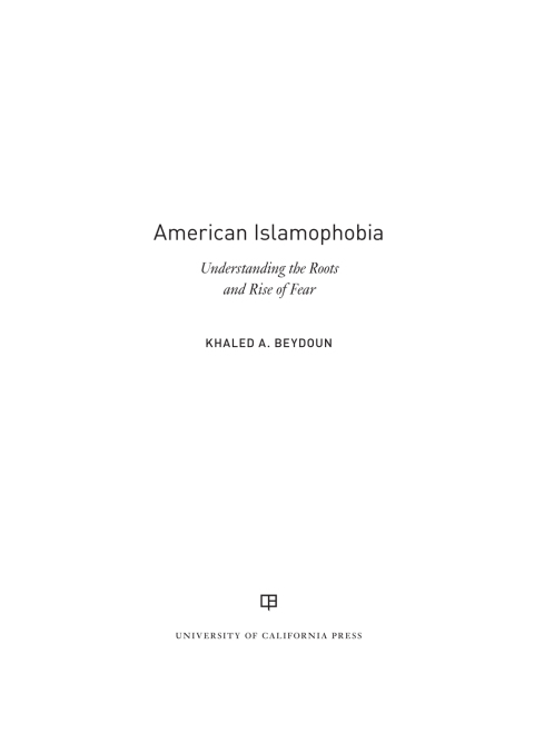 Cover image for book American Islamophobia