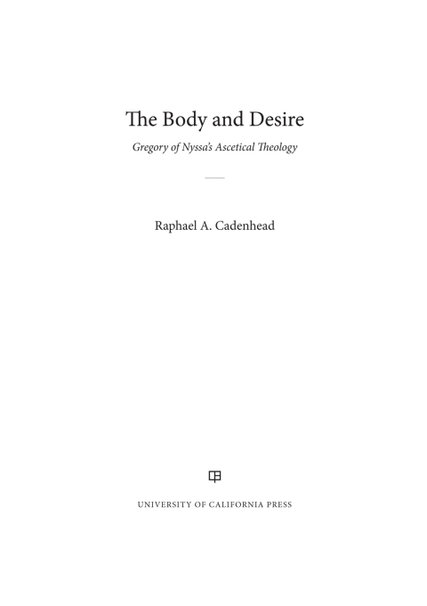 Cover image for book The Body and Desire