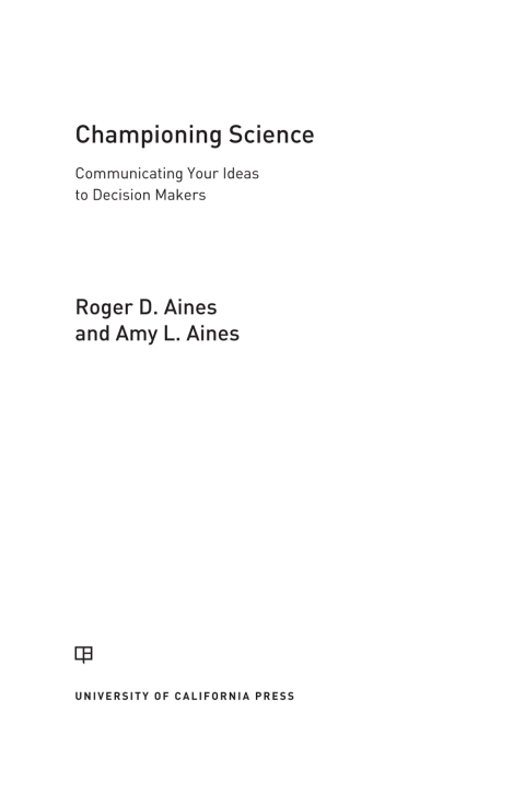 Cover image for book Championing Science