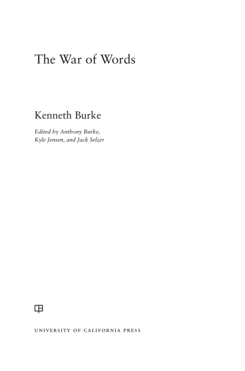Cover image for book The War of Words