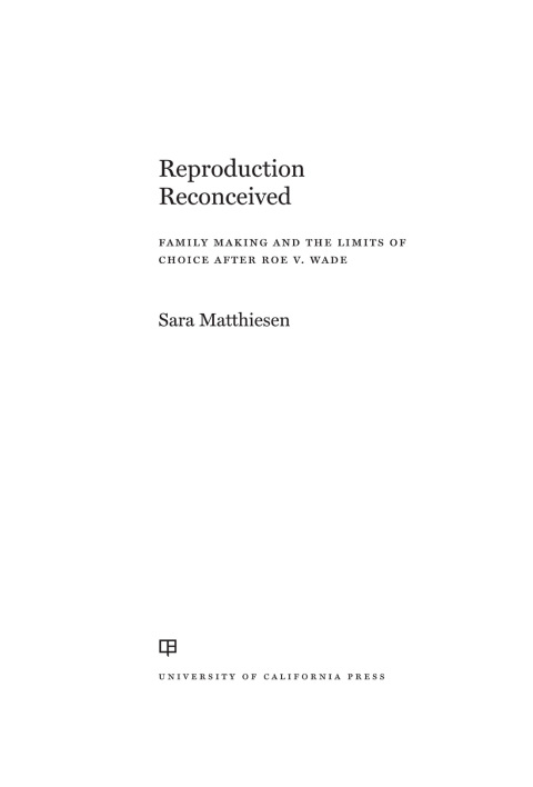 Cover image for book Reproduction Reconceived
