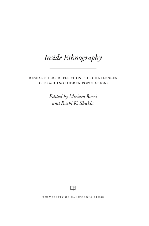 Cover image for book Inside Ethnography