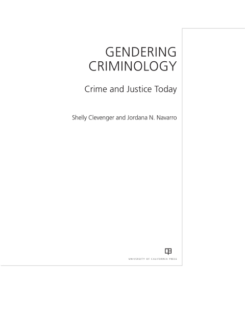 Cover image for book Gendering Criminology