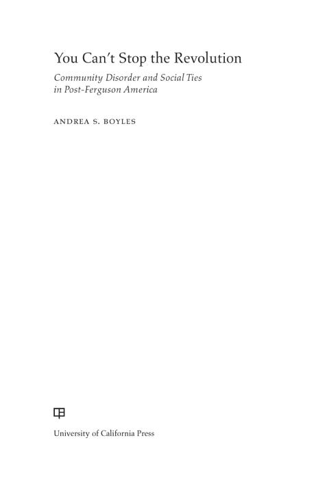 Cover image for book You Can't Stop the Revolution