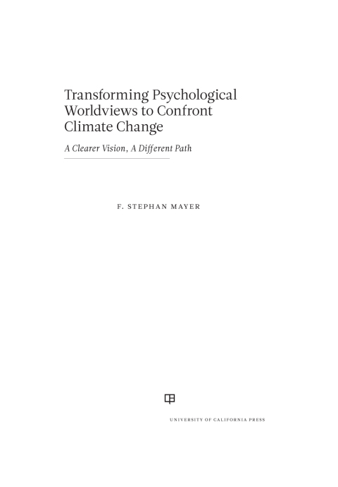 Cover image for book Transforming Psychological Worldviews to Confront Climate Change
