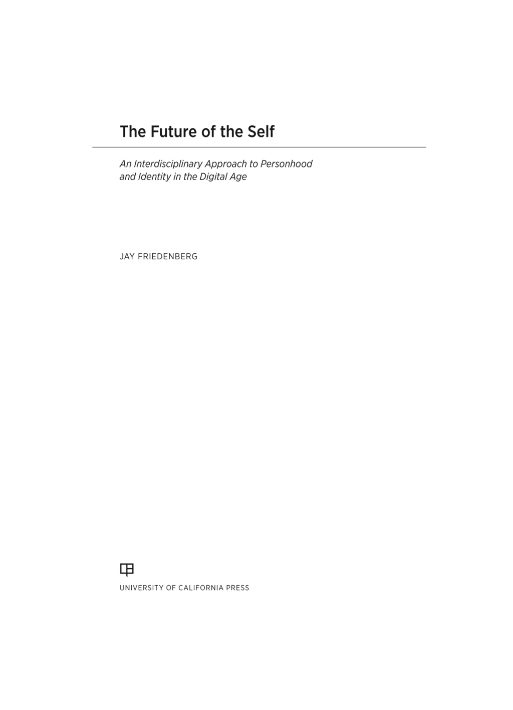 Reflowable The Future of the Self; $44.34