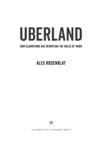 Cover image: Uberland 1st edition 9780520324800