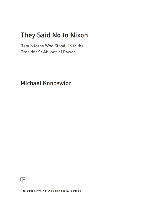 Cover image for book They Said No to Nixon