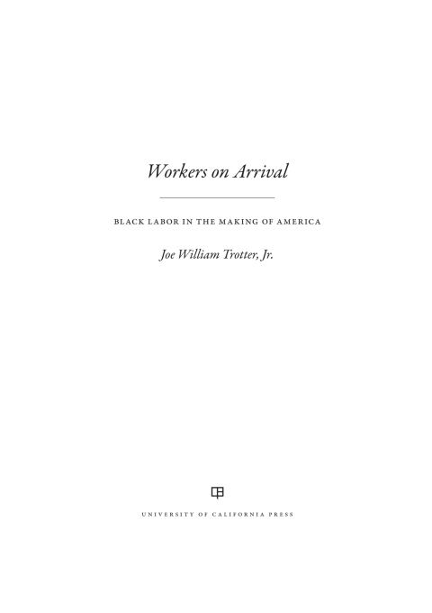 Cover image for book Workers on Arrival