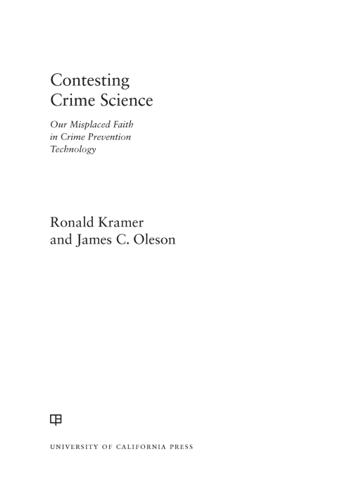 Cover image for book Contesting Crime Science