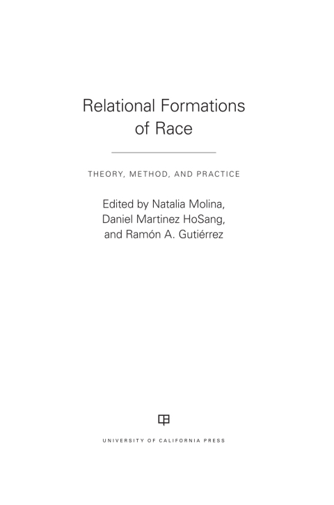 Cover image for book Relational Formations of Race
