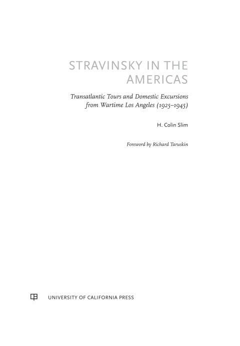 Cover image for book Stravinsky in the Americas