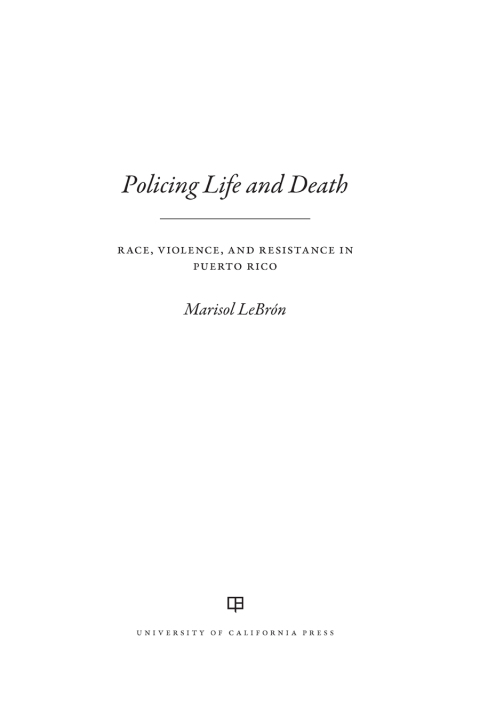 Cover image for book Policing Life and Death