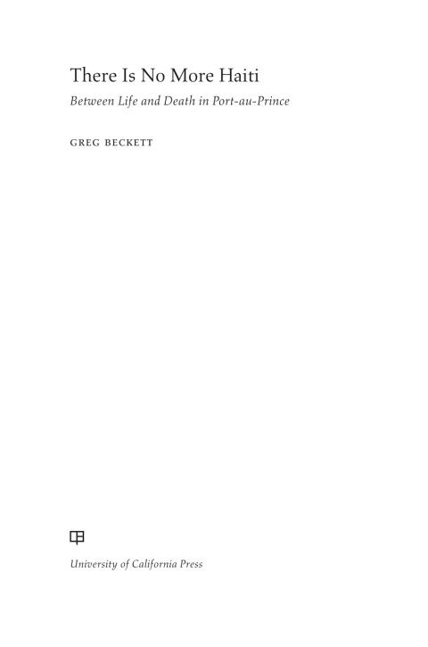 Cover image for book There Is No More Haiti