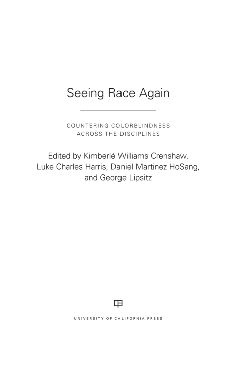 Cover image for book Seeing Race Again