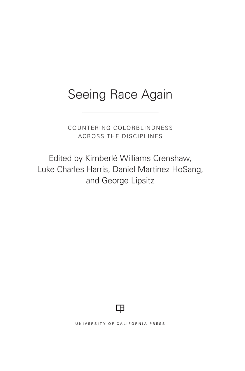 Reflowable Seeing Race Again; $36.57
