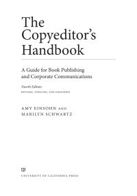Titelbild: The Copyeditor's Handbook 4th edition 9780520286726