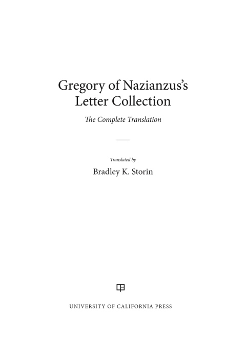 Cover image for book Gregory of Nazianzus's Letter Collection