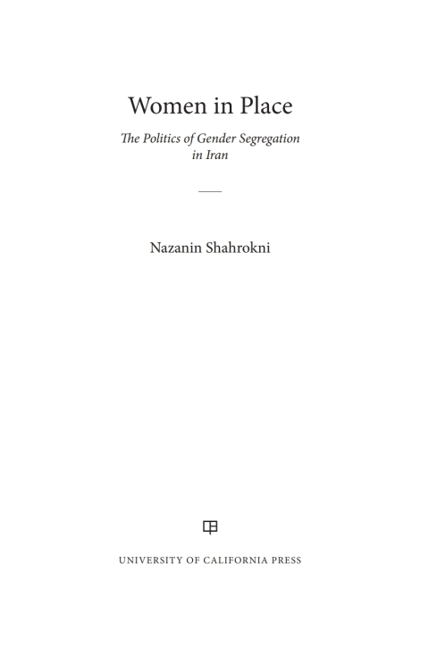 Cover image for book Women in Place