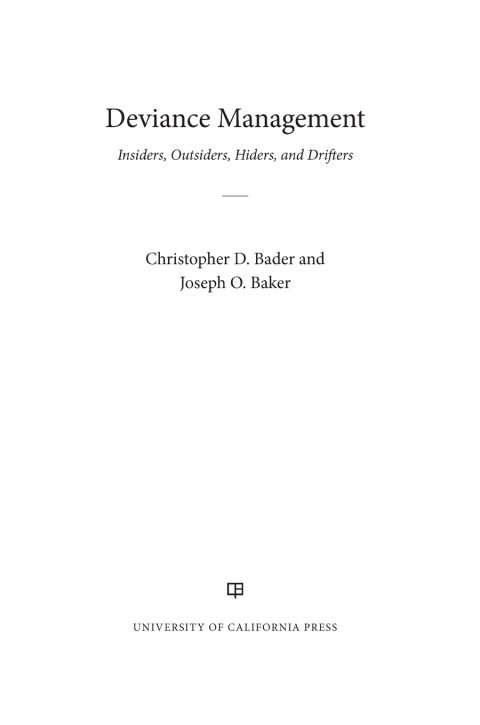 Cover image for book Deviance Management