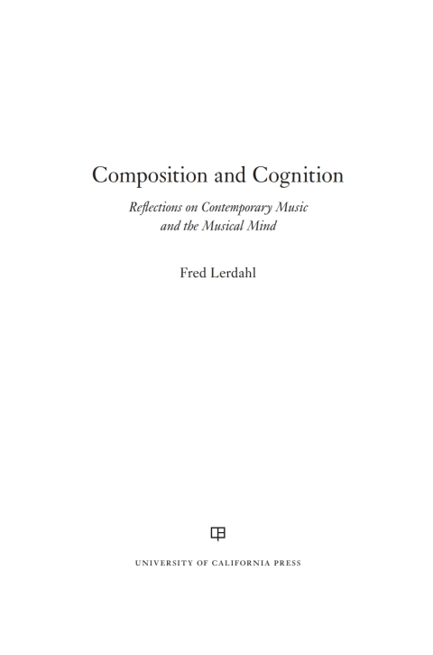 Cover image for book Composition and Cognition