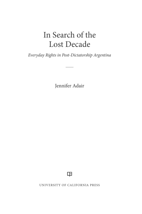 Cover image for book In Search of the Lost Decade
