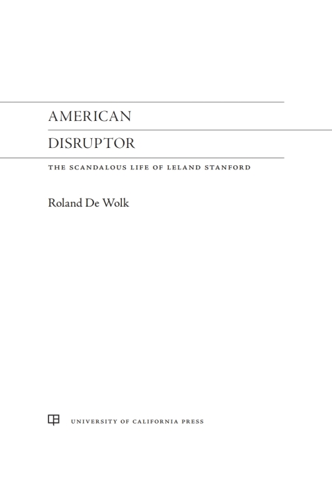 Cover image for book American Disruptor