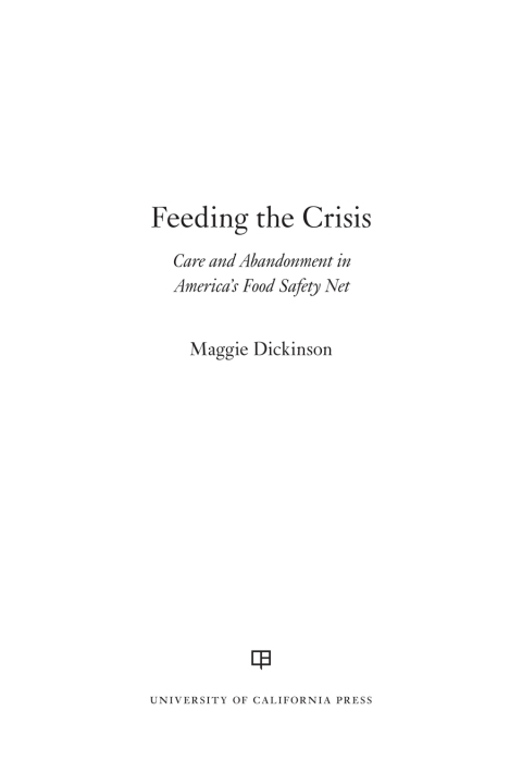 Cover image for book Feeding the Crisis