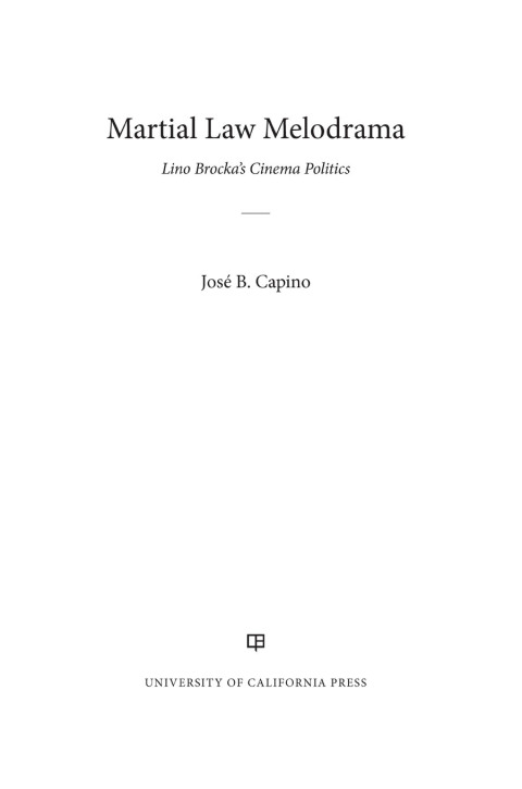 Cover image for book Martial Law Melodrama