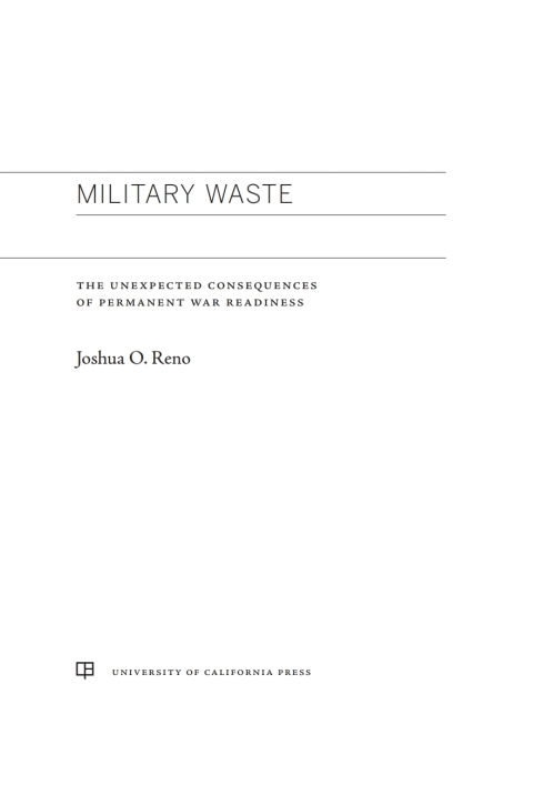 Cover image for book Military Waste