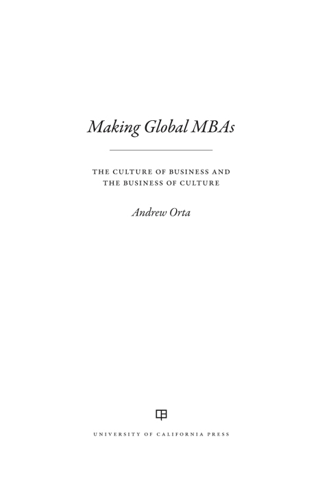 Cover image for book Making Global MBAs