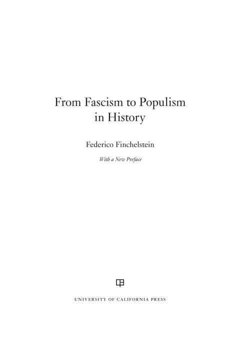 Cover image for book From Fascism to Populism in History