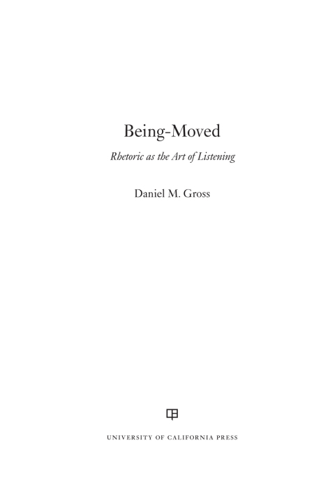 Cover image for book Being-Moved