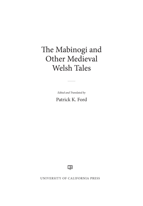 Cover image for book The Mabinogi and Other Medieval Welsh Tales
