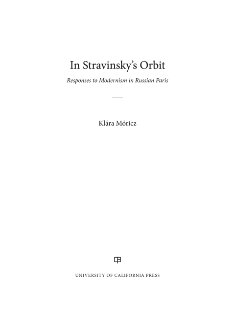 Cover image for book In Stravinsky's Orbit