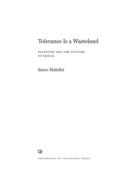 Cover image for book Tolerance Is a Wasteland