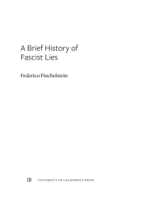 Titelbild: A Brief History of Fascist Lies 1st edition 9780520346710