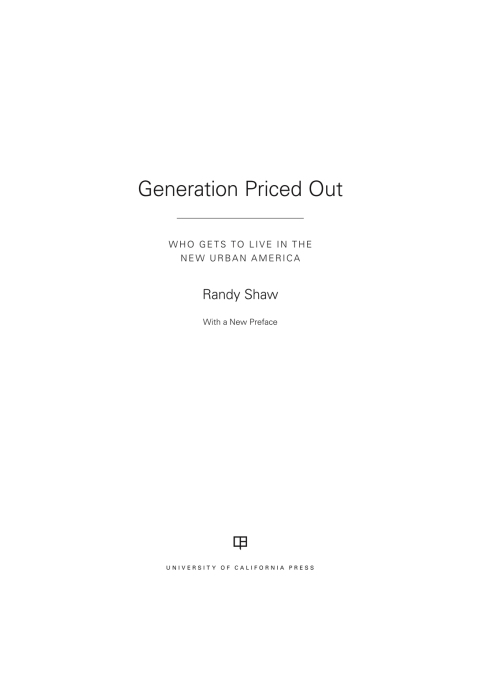 Cover image for book Generation Priced Out