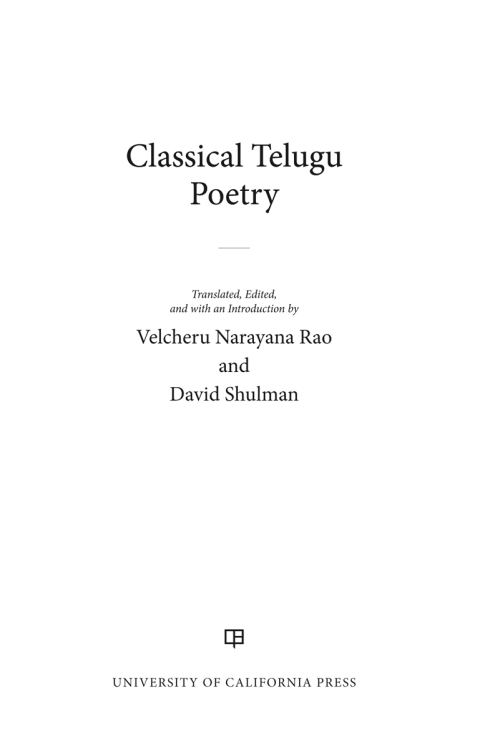 Cover image for book Classical Telugu Poetry