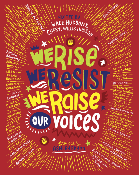 Cover image for book We Rise, We Resist, We Raise Our Voices