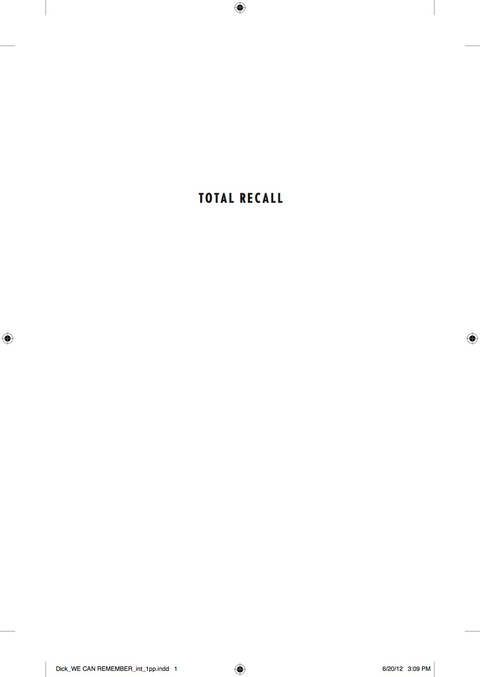 Cover image for book Total Recall