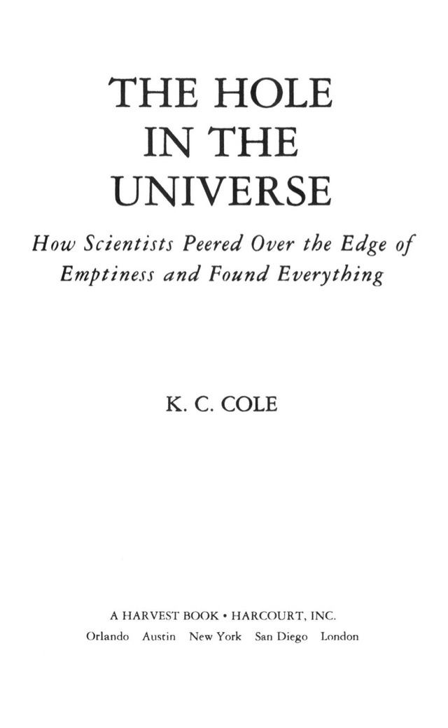 The Hole in the Universe