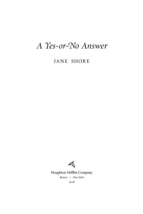 Cover image for book A Yes-Or-No Answer